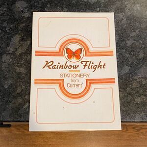 Vintage Current Stationery Rainbow Flight Boxed Paper & Envelopes Butterfly 1970